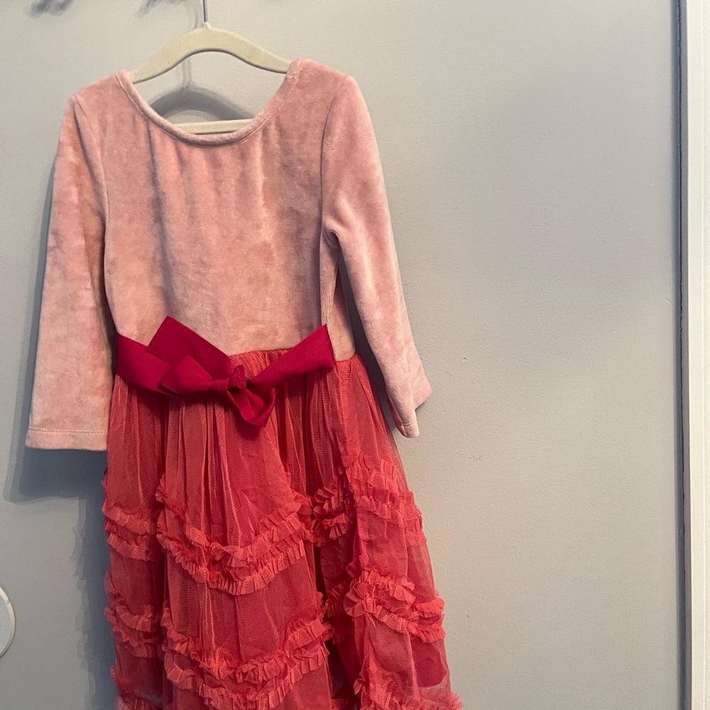 Pink and Red Dress with Bow
